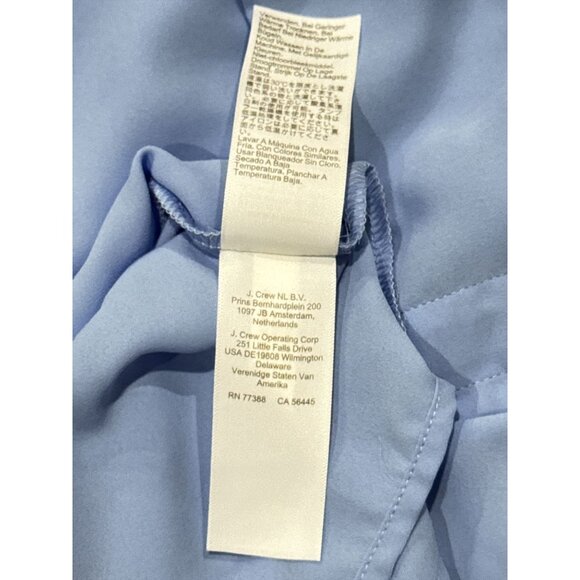 NEW J.Crew Womens Size L Top Light Blue V-Neck Long-Sleeve Summer Blouse - Picture 6 of 9